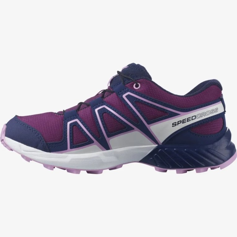 Tenis Senderismo Salomon Speedcross Niños Fucsia Azul Marino | MX MTJV254